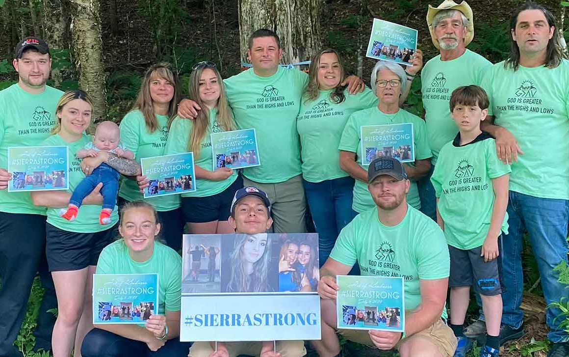 July 8, 2022 - The Longmoore family on the second year anniversary of Sierra’s accident by the site where the crash occurred.
