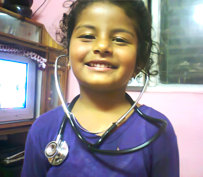 Aavariki as a young child