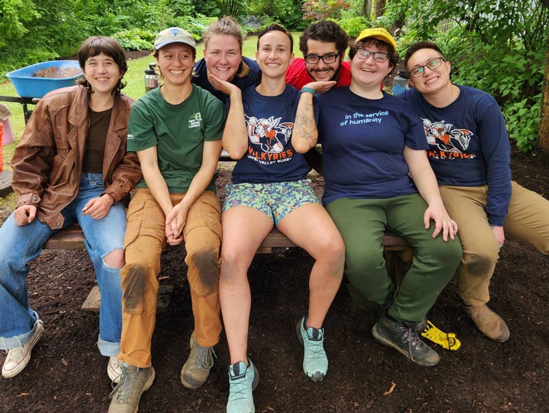 Upper Valley Rugby Club volunteers at Lebanon’s Greenway Pocket Park