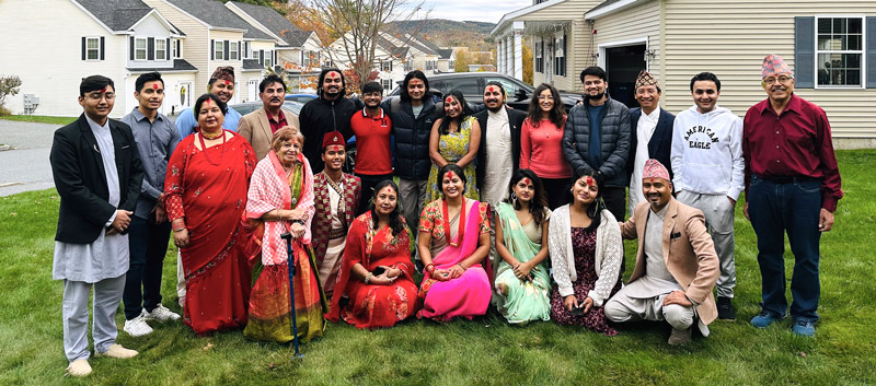 Dashain Celebration with Dartmouth Students and parents (2023)