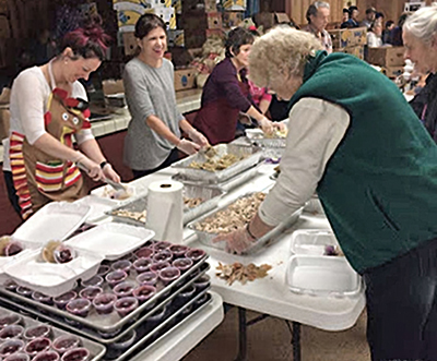 Hands and hearts from organizations and families across the Upper Valley makethis high-yield service feat possible